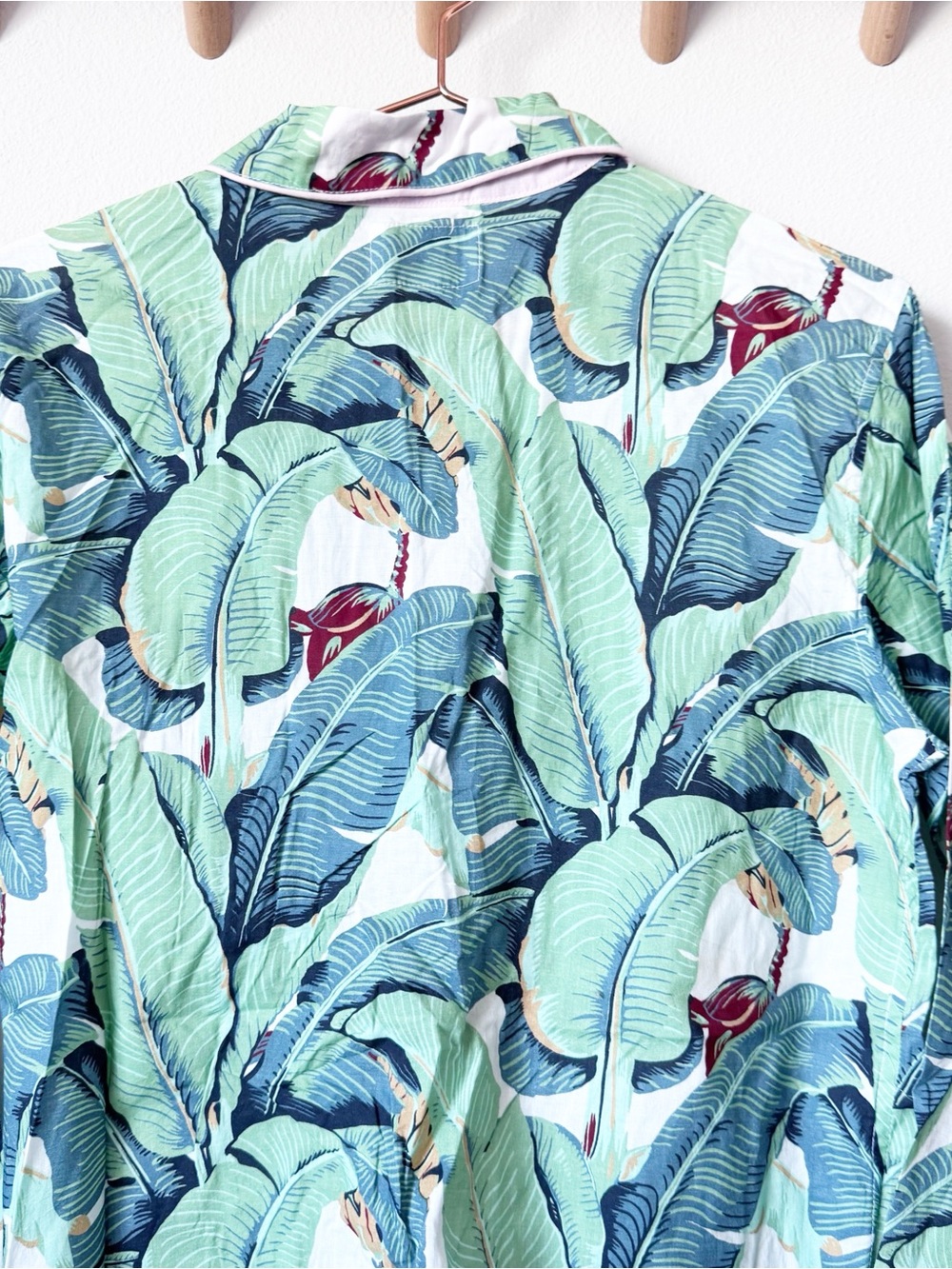 Sant and Abel Martinique Banana Leaf Long Sleeve Pajama Top - Picture 9 of 10